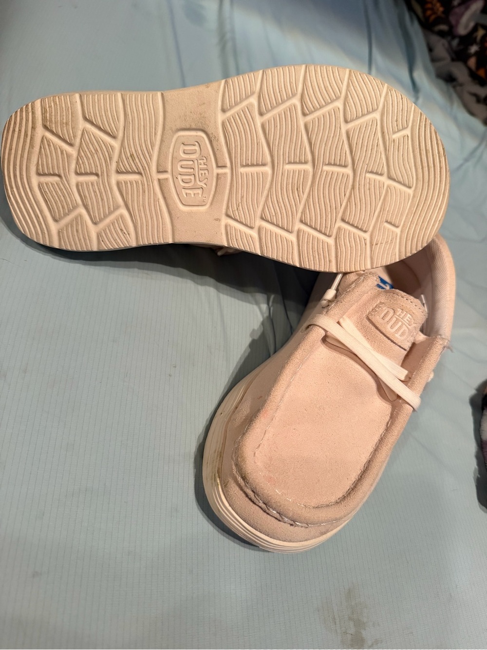Hey Dude Women’s Suede Wally Slip-On Sneakers in Cream
